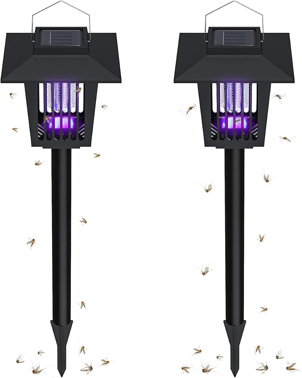 2 Pcs Smart Cordless Solar Dual-Mode Garden Zapper