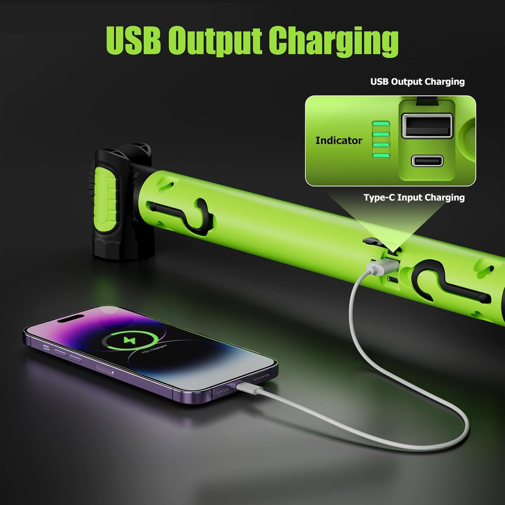 5200mAh Rechargeable Magnetic Underhood Work Light with Hooks