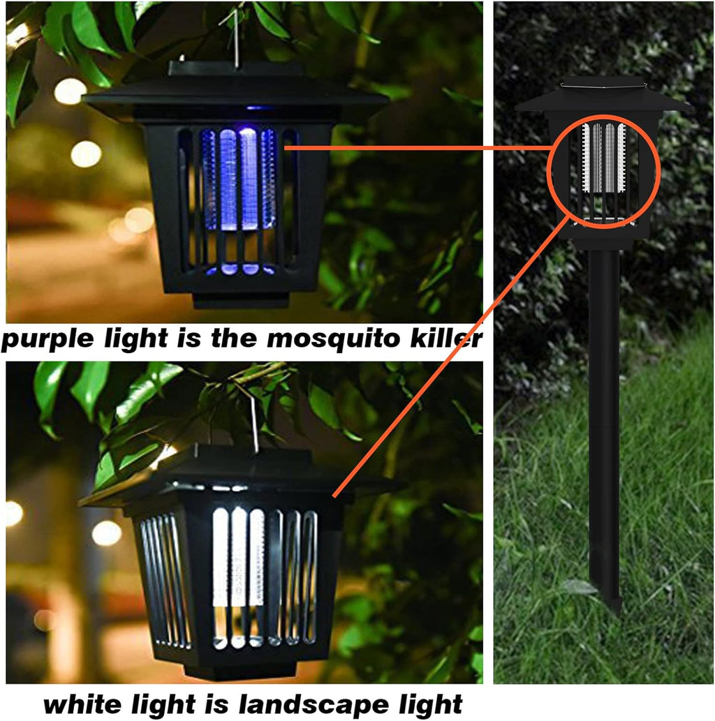 2 Pcs Smart Cordless Solar Dual-Mode Garden Zapper