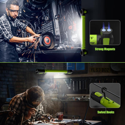 5200mAh Rechargeable Magnetic Underhood Work Light with Hooks