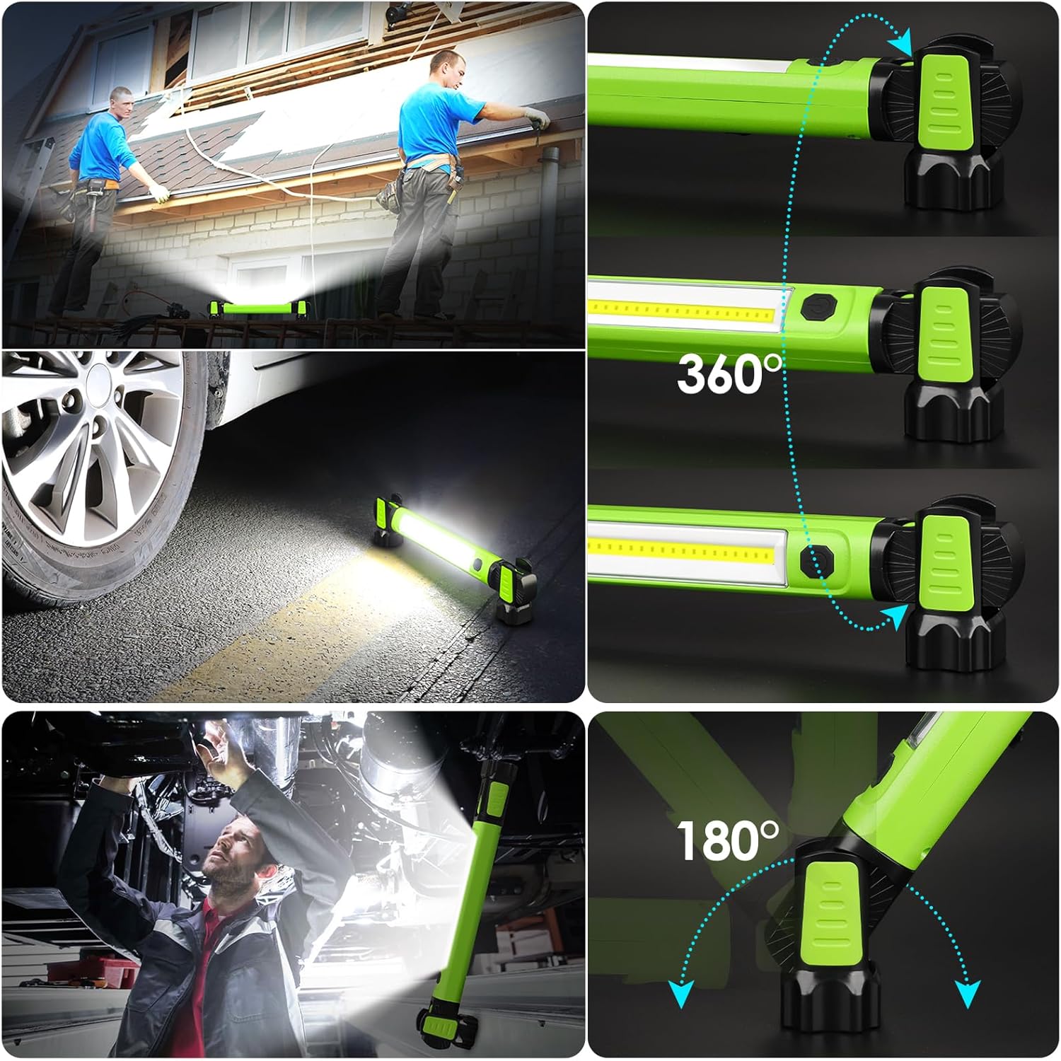 5200mAh Rechargeable Magnetic Underhood Work Light with Hooks