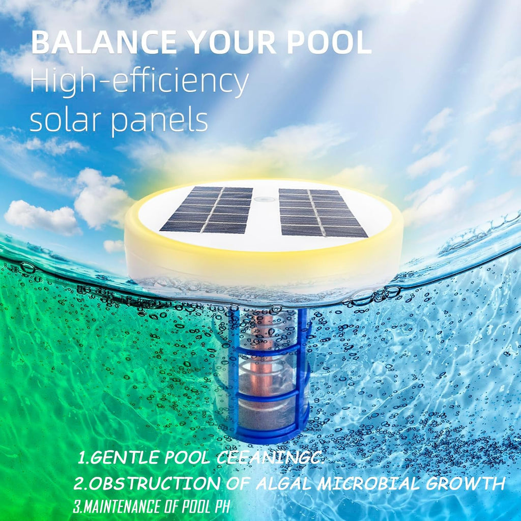 Solar Pool Ionizer Automatic Floating Pool Cleaner