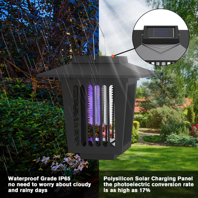 2 Pcs Smart Cordless Solar Dual-Mode Garden Zapper