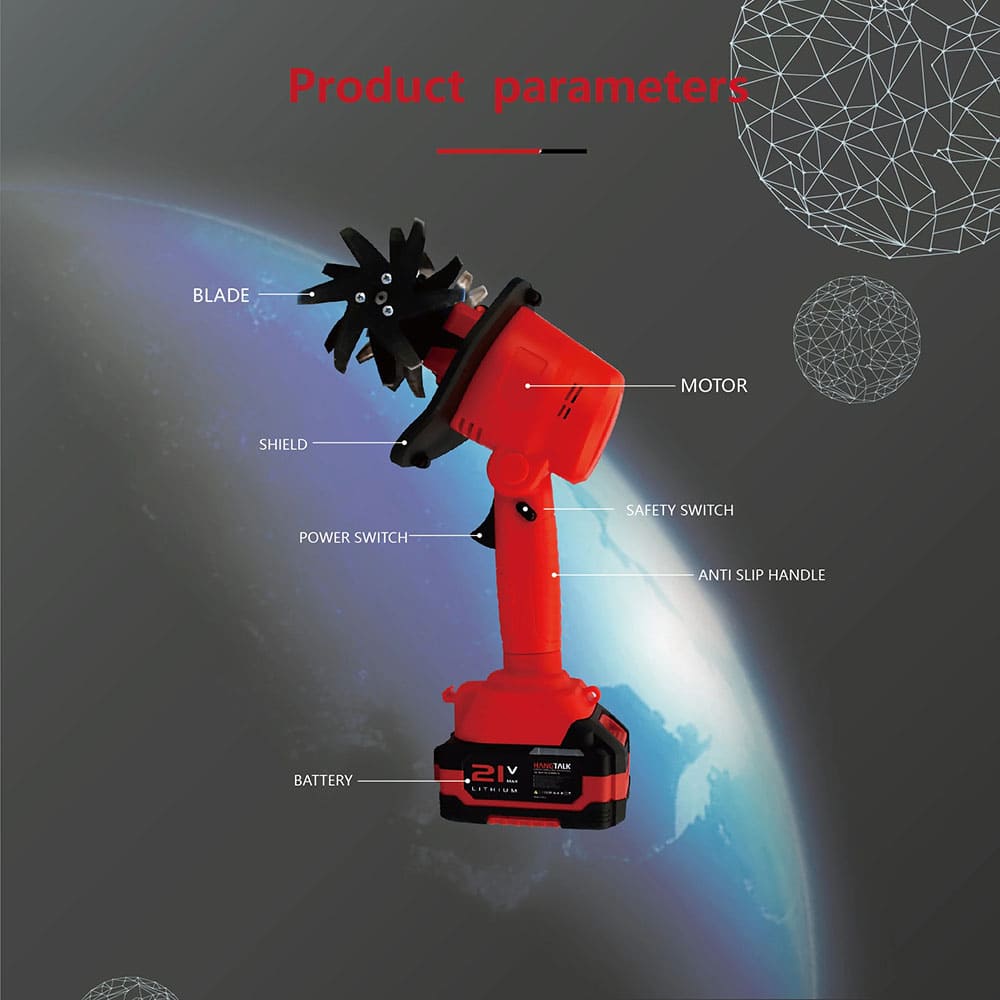 Cordless Electric Tiller Cultivator for Garden