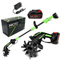 2-in-1 Cordless Tiller Cultivator with Extension Rod