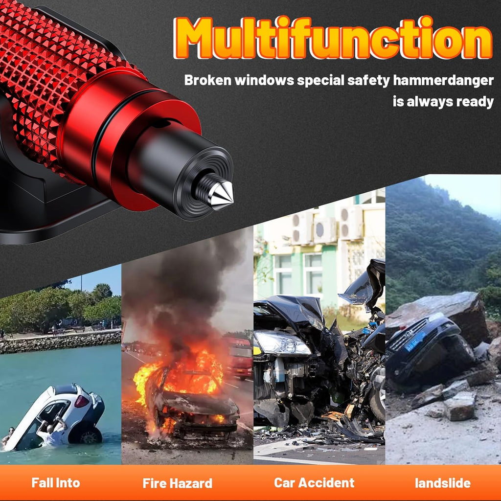 AxiaTool 2025 upgraded safety hammer emergency escape tool with sharp blade and window-breaking features.