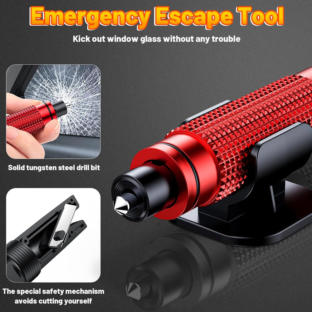 AxiaTool 2025 upgraded safety hammer with a sharp blade and seatbelt cutter for emergency automotive escape.