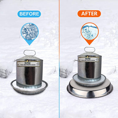 AxiaTool heated base for poultry chicken drinker, designed for winter use with a durable, insulated surface.