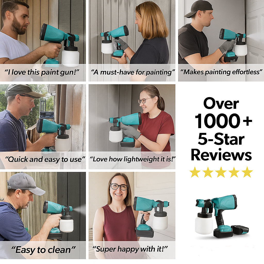 Cordless high power DIY paint sprayer by AxiaTool, designed for smooth application on various surfaces.