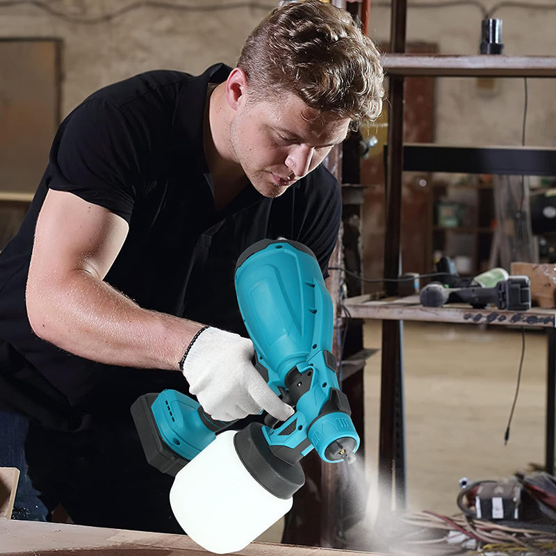AxiaTool cordless high power paint sprayer designed for all surfaces, showcasing sleek design and ergonomic handle.
