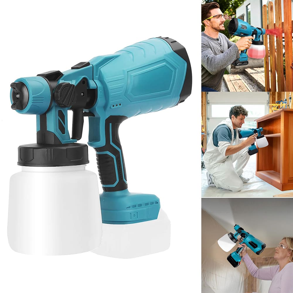 Cordless AxiaTool high-power paint sprayer, designed for versatile home improvement on various surfaces.
