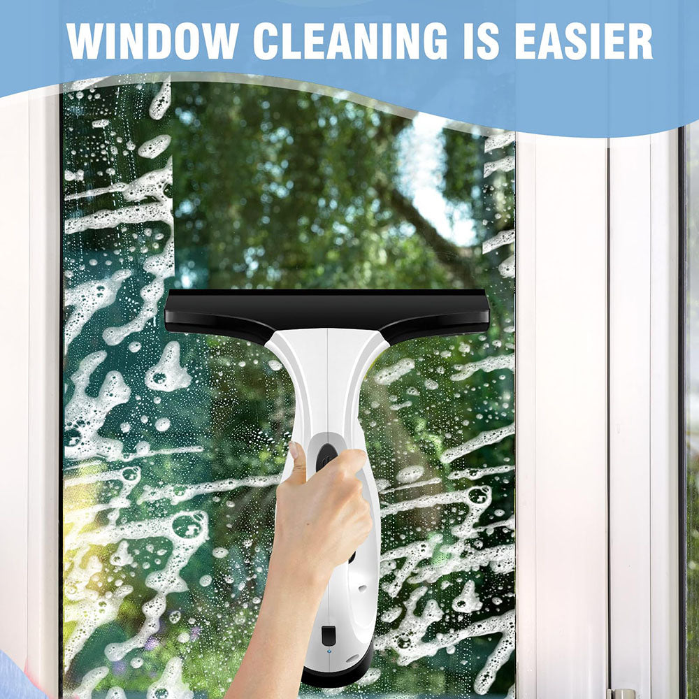 AxiaTool electric cordless window vacuum cleaner with sleek design and ergonomic handle for easy cleaning.
