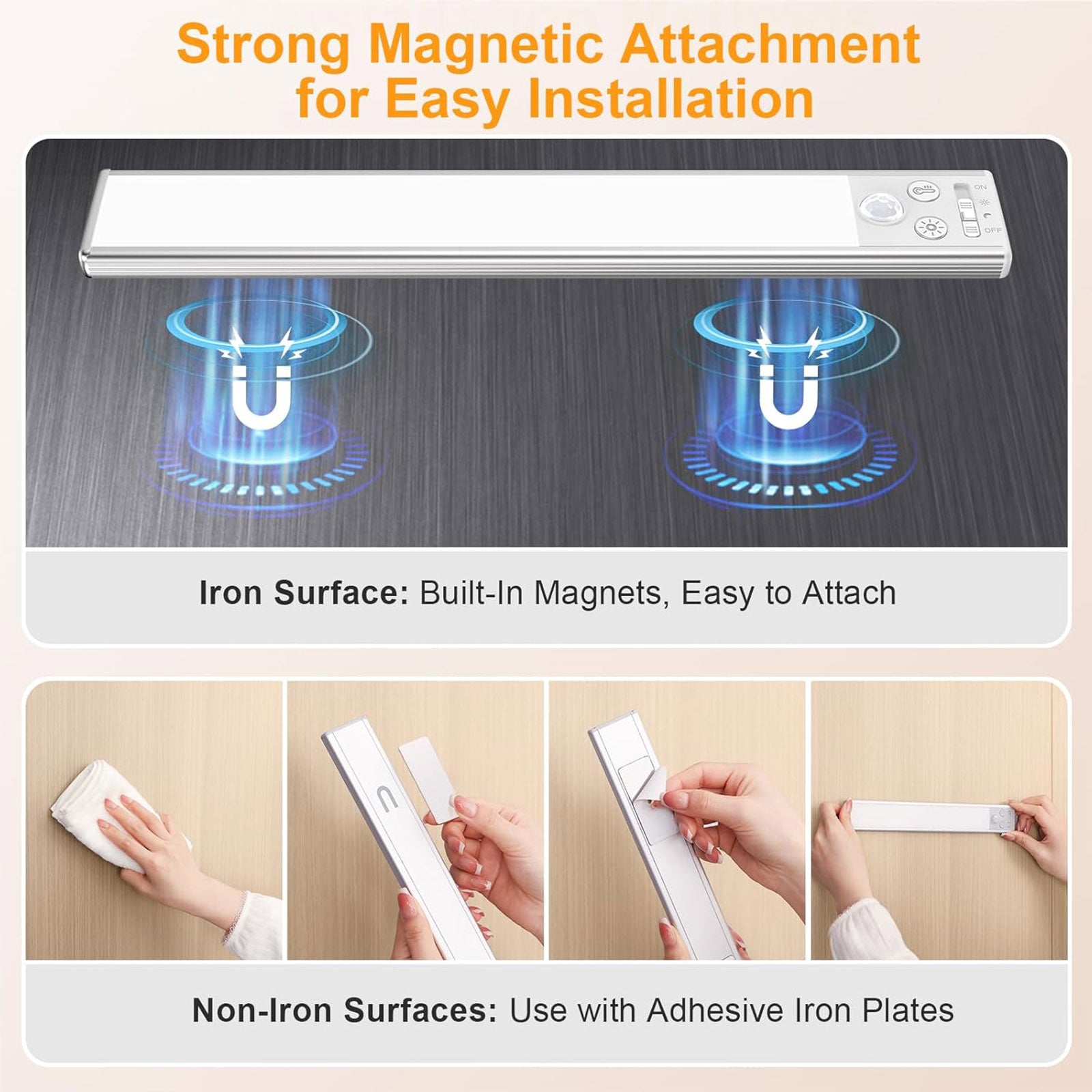 Motion Sensor Light Indoor Under Cabinet Lighting 11.8 inch - AxiaTool