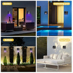 AxiaTool 2 pack wall-mounted solar power bug zapper designed for outdoor pest control with a sleek lamp design.