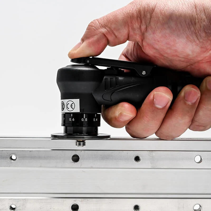 AxiaTool 2-in-1 mini pneumatic chamfering tool with ergonomic design and dual functions for precise edge finishing.