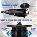 AxiaTool 2 in 1 Mini Pneumatic Chamfering Tool with ergonomic design and adjustable settings for precise edge finishing.