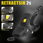 AxiaTool 2-inch auto self-retractable ratchet straps in use, showcasing durable material and easy retraction mechanism.