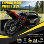 AxiaTool 2 inch auto self-retractable ratchet straps in use, showcasing secure cargo tie-down with adjustable length.