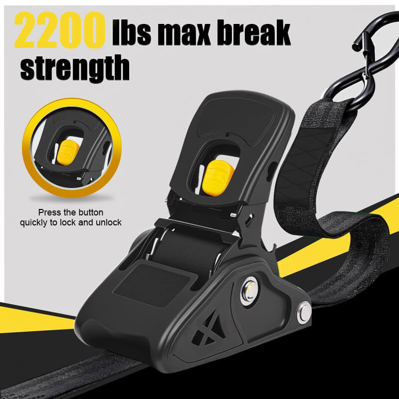 AxiaTool 2 inch auto self-retractable ratchet straps with durable webbing and secure locking mechanism.