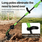 2-in-1 Cordless Tiller Cultivator with Extension Rod