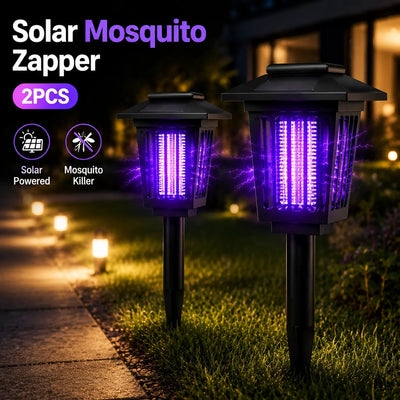 2 Pcs Smart Cordless Solar Dual-Mode Garden Zapper